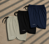 Kit 3 Shorts Dry-fit Pulse - Verde Acizentado - Preto - Marinho