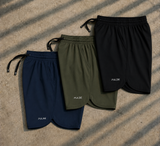Kit 3 Shorts Dry-fit Pulse - Verde Musgo - Preto - Marinho