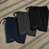 Kit 3 shorts Dry-fit - Preto - Marinho - Chumbo